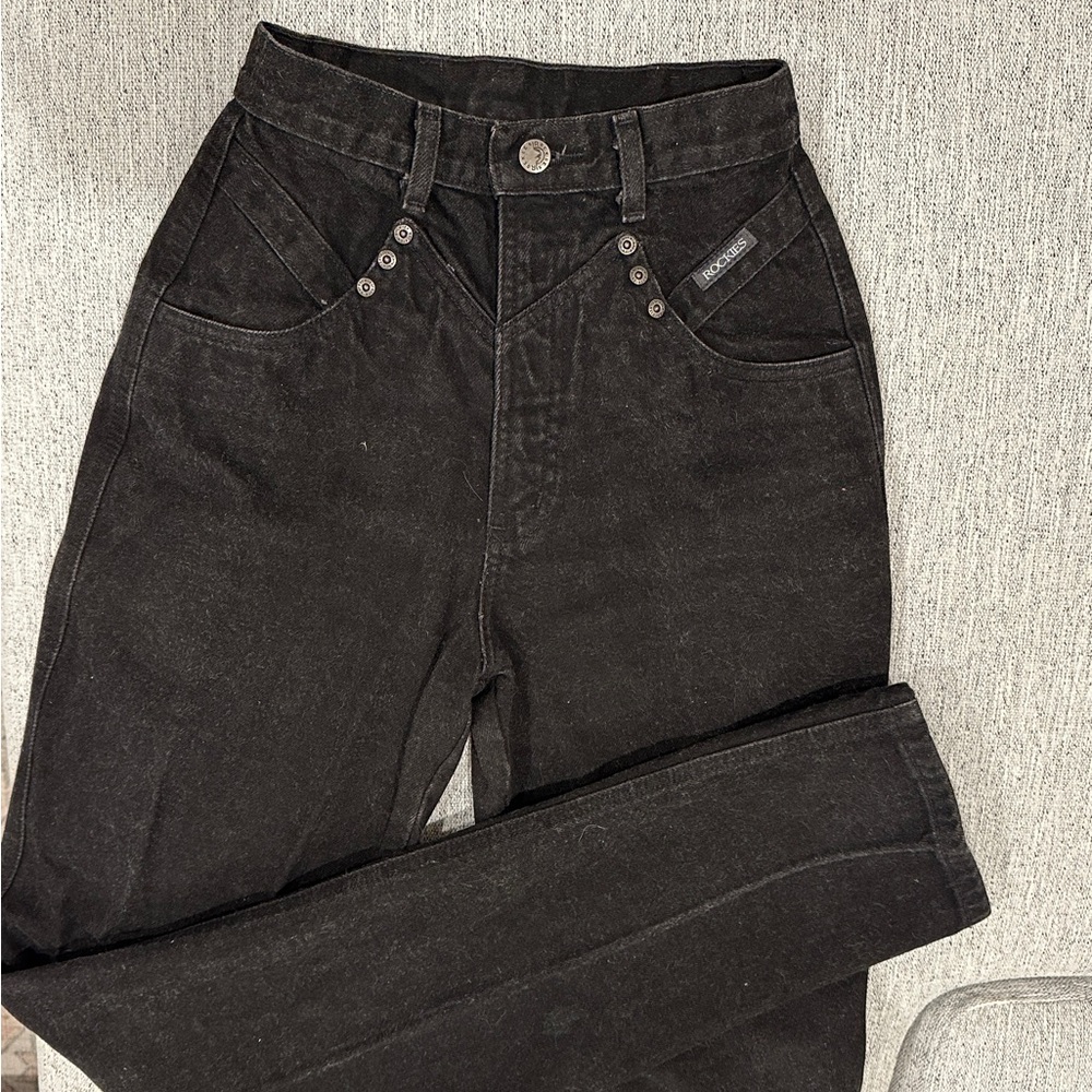 Black Rockies Jeans with cute styled front